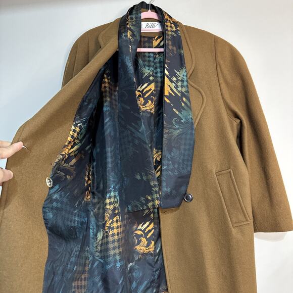 Billi By Billycoat Womens Brown Trench Coat Wool Blend Button Front Peak Lapel - Picture 7 of 16